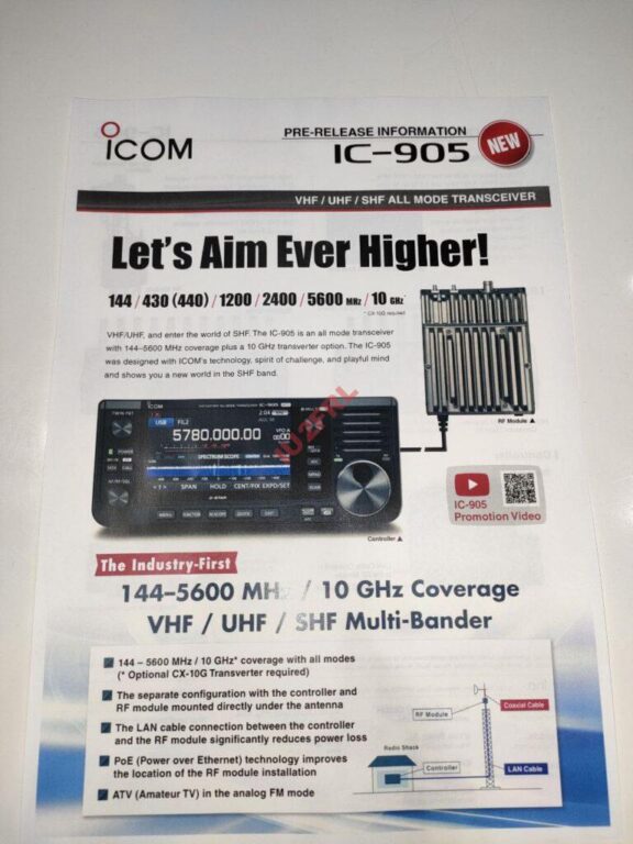 ICOM SHF Project: IC-905 svelato al Tokyo ham fair